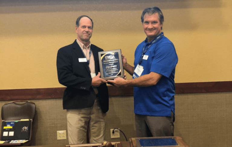 Water-Right®’s Vice President, Greg Gruett, Receives EWQA President’s Award